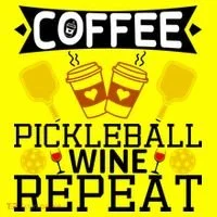 Coffee Pickleball Wine Repeat Kids T-Shirt thumb 4
