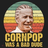 Corn Pop Was A Bad Dude Biden Funny Beanie thumb 2