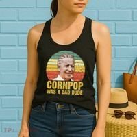Corn Pop Was A Bad Dude Biden Funny Women's Tank Top thumb 2