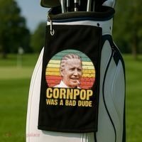 Corn Pop Was A Bad Dude Biden Funny Golf Towel thumb 2