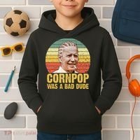 Corn Pop Was A Bad Dude Biden Funny Kids Hoodie thumb 2
