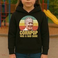 Corn Pop Was A Bad Dude Biden Funny Kids Hoodie thumb 3