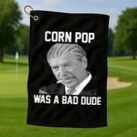 Corn Pop Was A Bad Dude Joe Biden Parody Golf Towel thumb 1