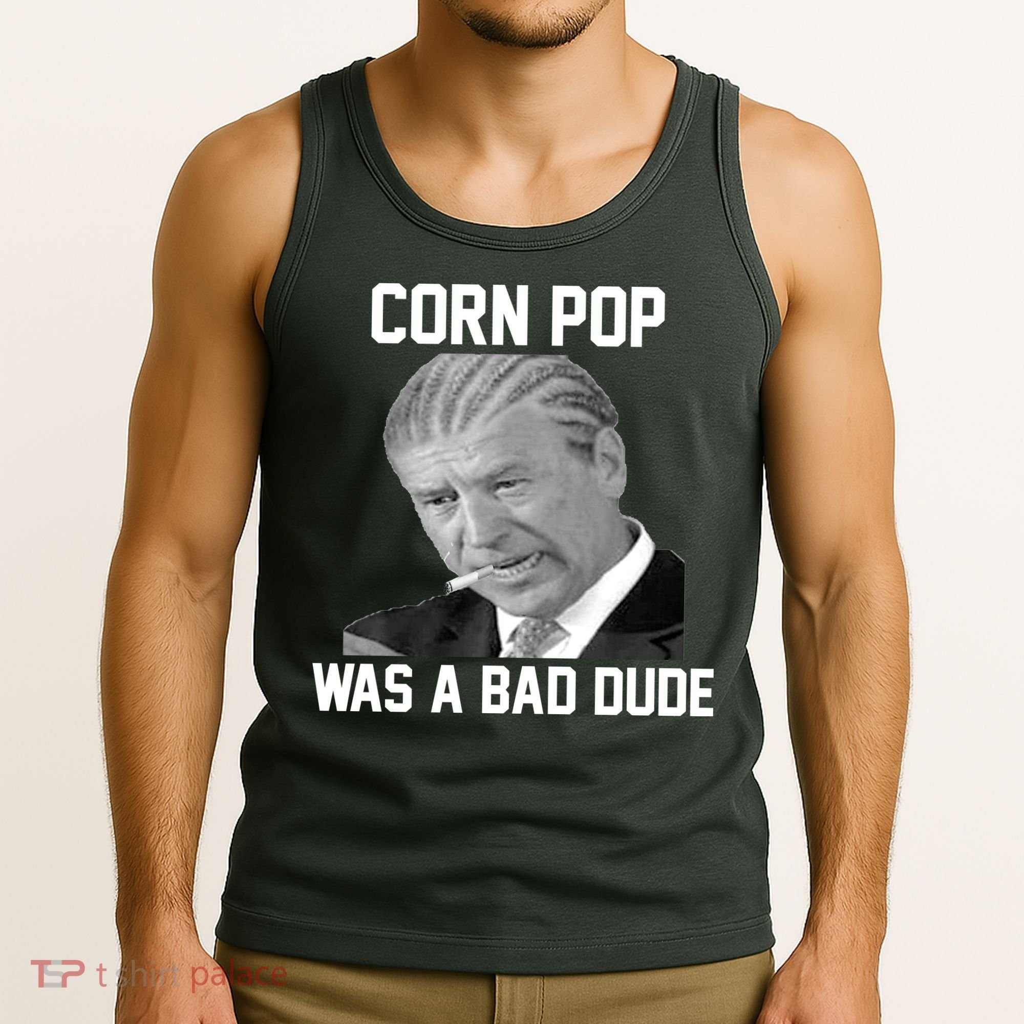 Corn Pop Was A Bad Dude Joe Biden Parody Tank Top