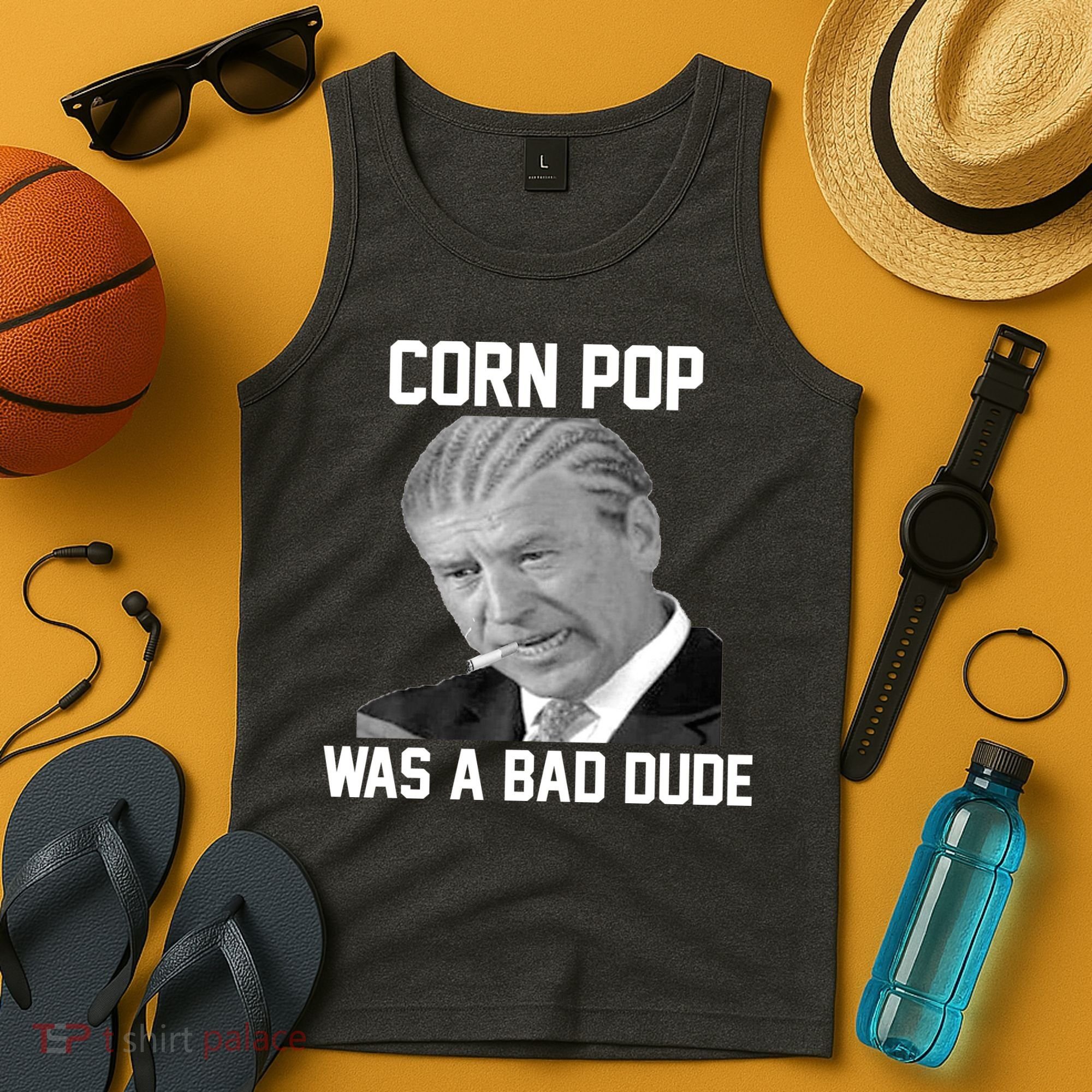 Corn Pop Was A Bad Dude Joe Biden Parody Tank Top