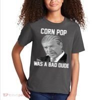 Corn Pop Was A Bad Dude Joe Biden Parody Kids T-Shirt thumb 2