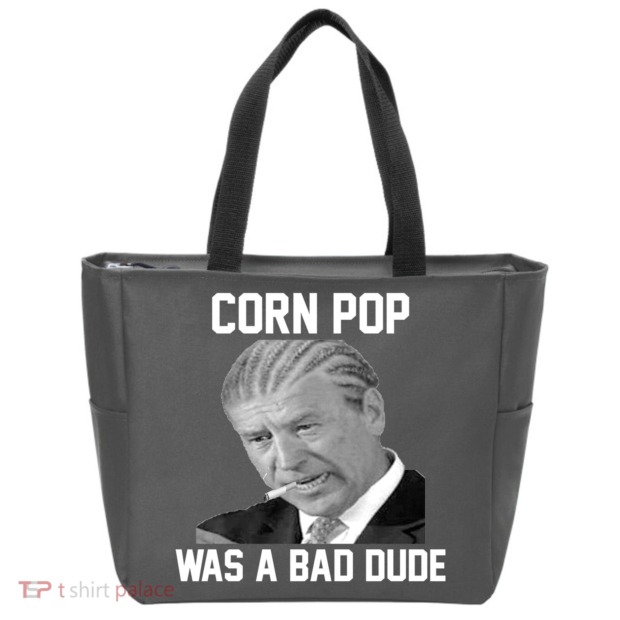 Corn Pop Was A Bad Dude Joe Biden Parody Tote Bag