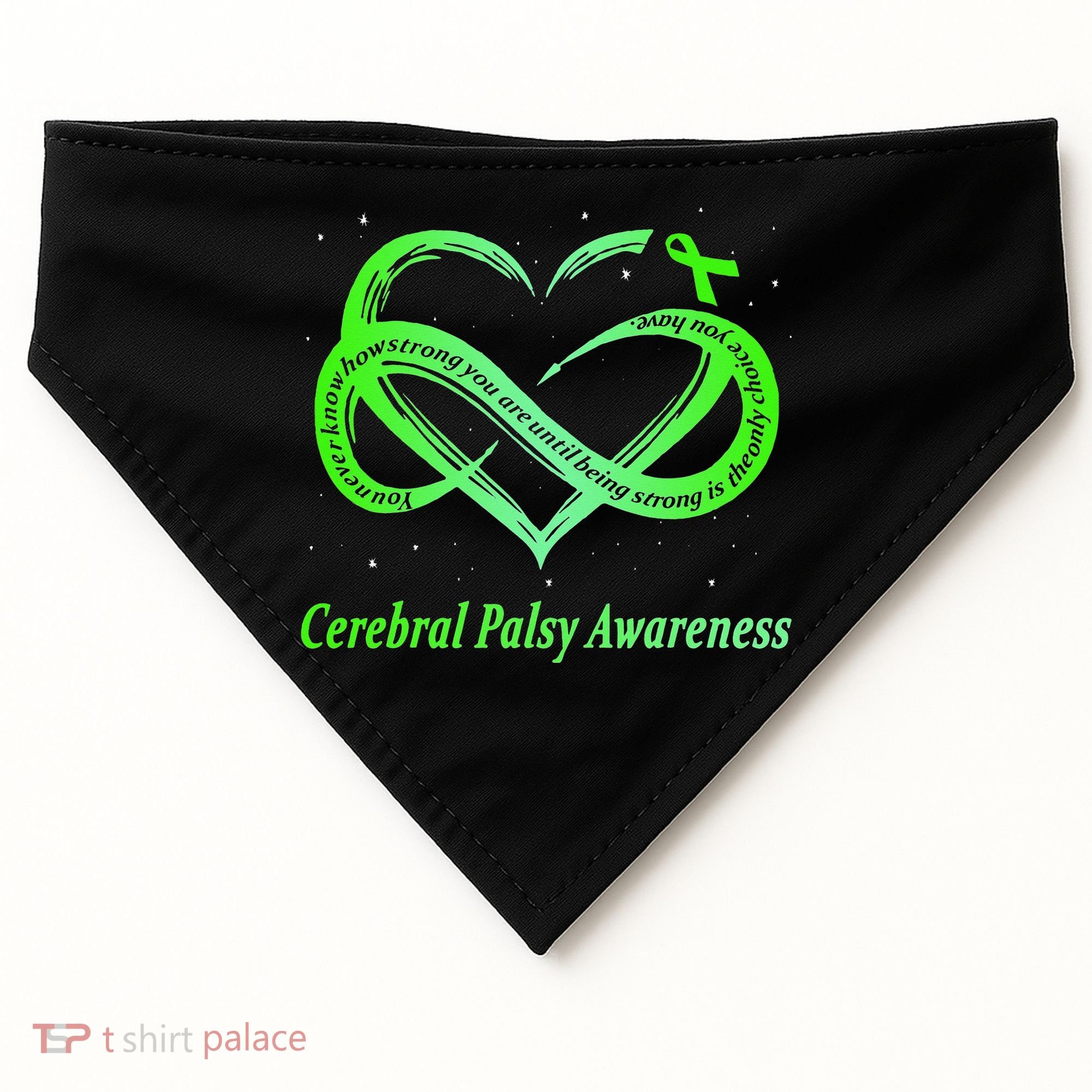Cerebral Palsy Warrior CP Awareness USA-Made Doggie Bandana