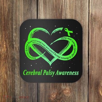 Cerebral Palsy Warrior CP Awareness Coaster