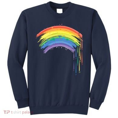 Cute Painted Watercolor Rainbow And Hearts Sweatshirt