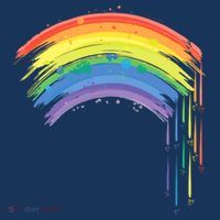 Cute Painted Watercolor Rainbow And Hearts T-Shirt thumb 7