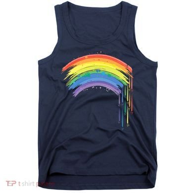 Cute Painted Watercolor Rainbow And Hearts Tank Top