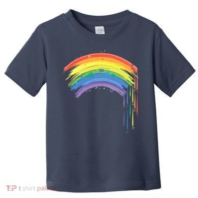 Cute Painted Watercolor Rainbow And Hearts Toddler T-Shirt