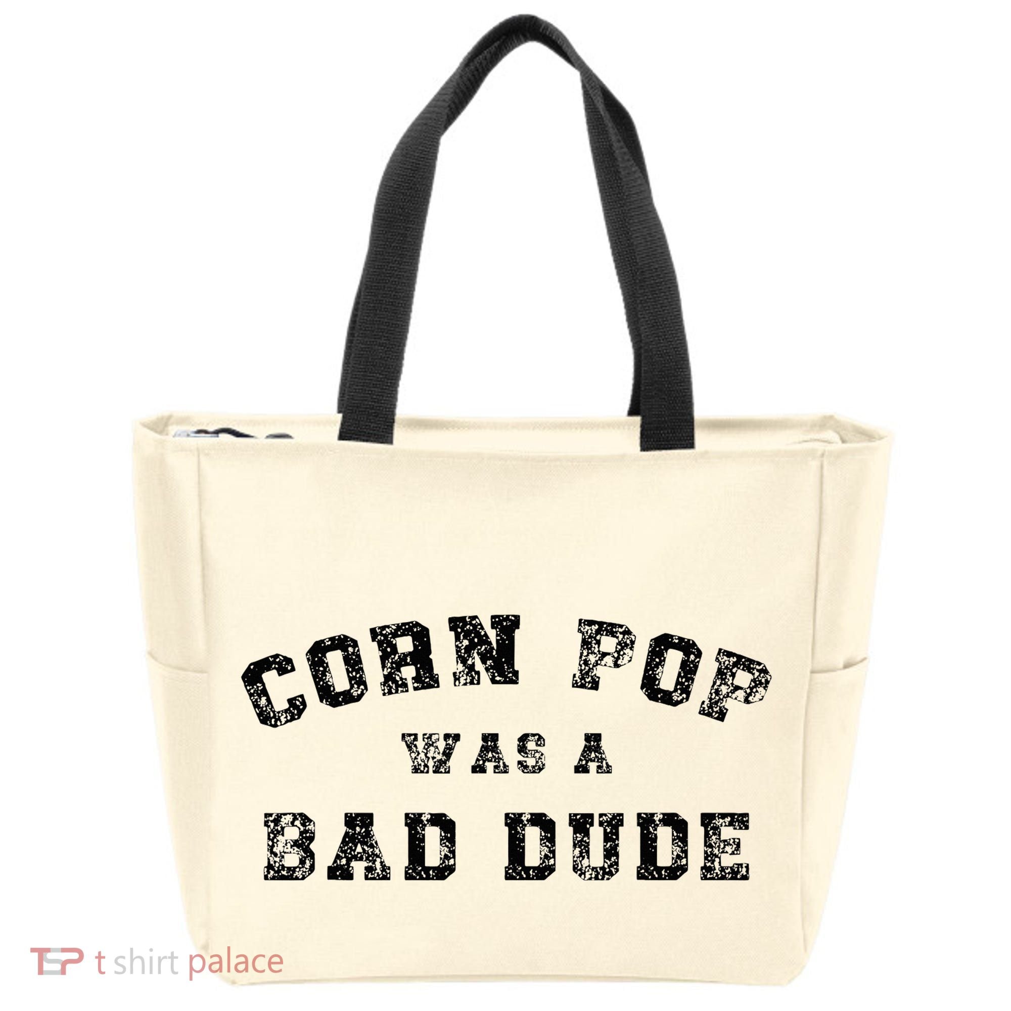 Corn Pop Was A Bad Dude Athletic Cornpop Meme Tote Bag