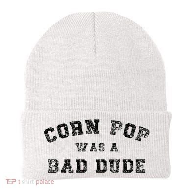 Corn Pop Was A Bad Dude Athletic Cornpop Meme Beanie