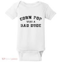 Corn Pop Was A Bad Dude Athletic Cornpop Meme Baby Bodysuit thumb 0