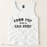 Corn Pop Was A Bad Dude Athletic Cornpop Meme Tank Top thumb 2