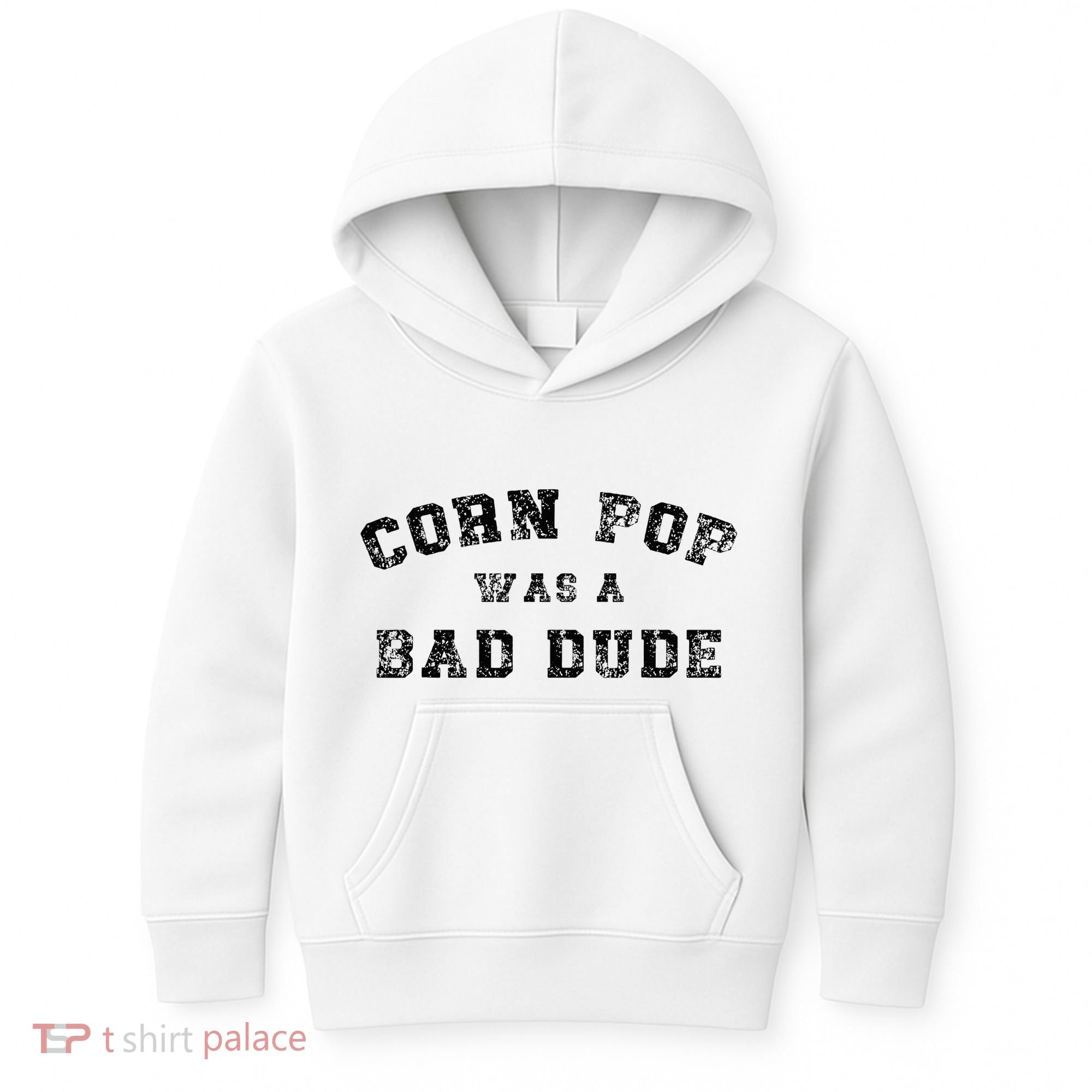 Corn Pop Was A Bad Dude Athletic Cornpop Meme Kids Hoodie