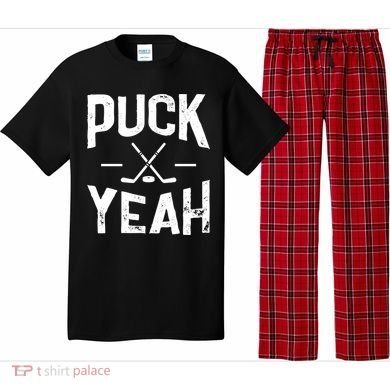 Cool Puck Yeah Design For Ice Hockey Player Gift Pajama Set