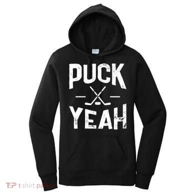 Cool Puck Yeah Design For Ice Hockey Player Gift Women's Hoodie
