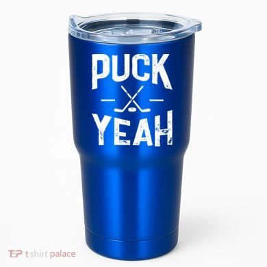 Cool Puck Yeah Design For Ice Hockey Player Gift Tumbler