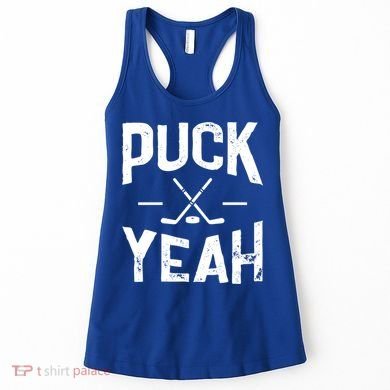 Cool Puck Yeah Design For Ice Hockey Player Gift Women's Tank Top