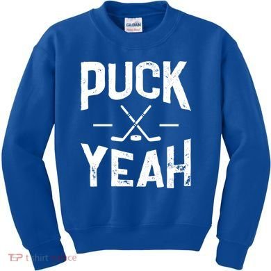 Cool Puck Yeah Design For Ice Hockey Player Gift Kids Sweatshirt