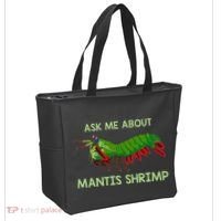 Crustacean Quote Ask Me About Mantis Shrimp Tote Bag thumb 2