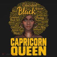 Capricorn Queen Black Woman Natural Hair Afro  Zodiac Women's Hoodie thumb 2