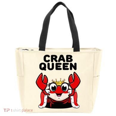 Crab Queen Crab Crab Tote Bag