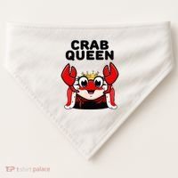 Crab Queen Crab Crab USA-Made Doggie Bandana thumb 0