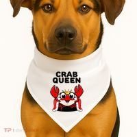 Crab Queen Crab Crab USA-Made Doggie Bandana thumb 1