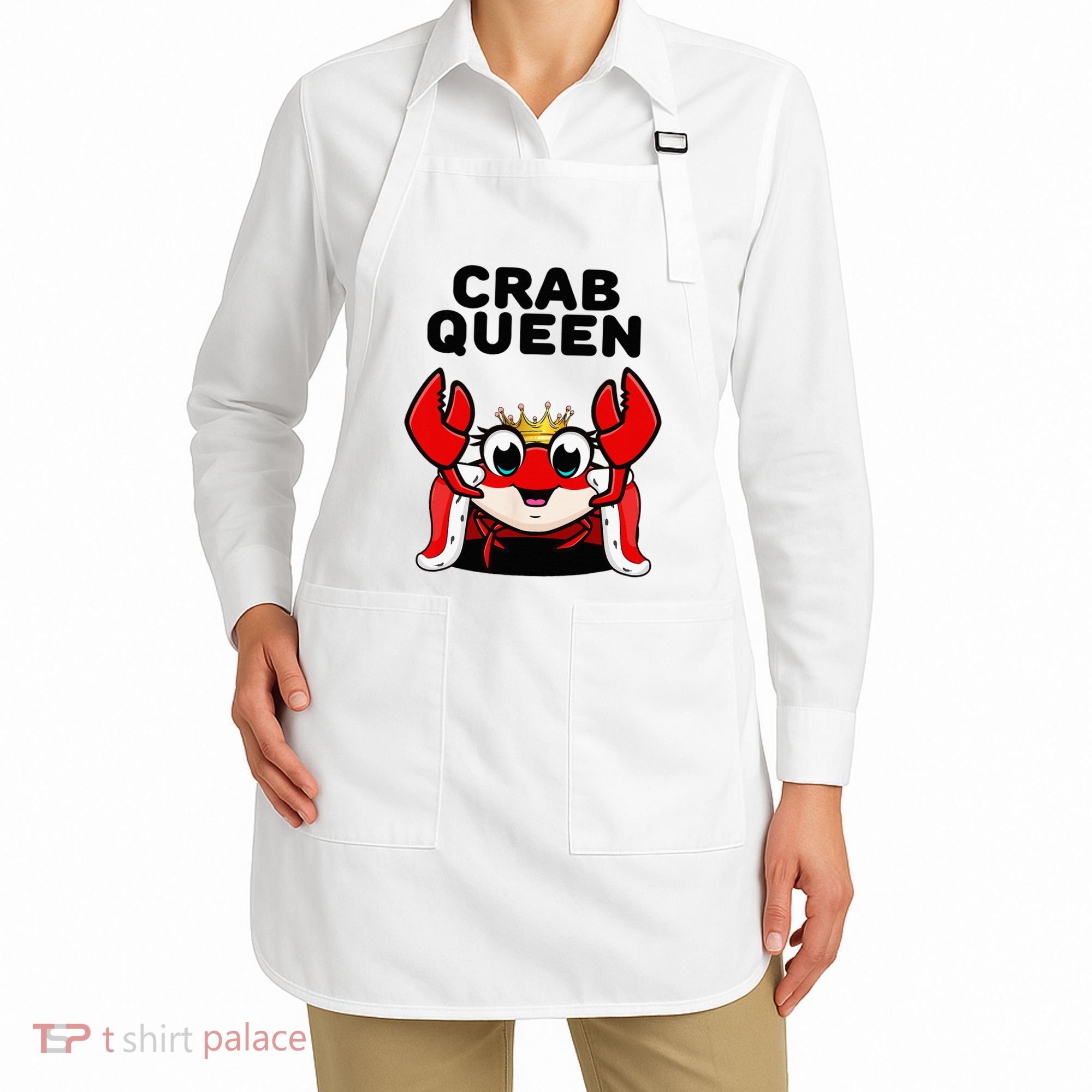 Crab Queen Crab Crab Apron