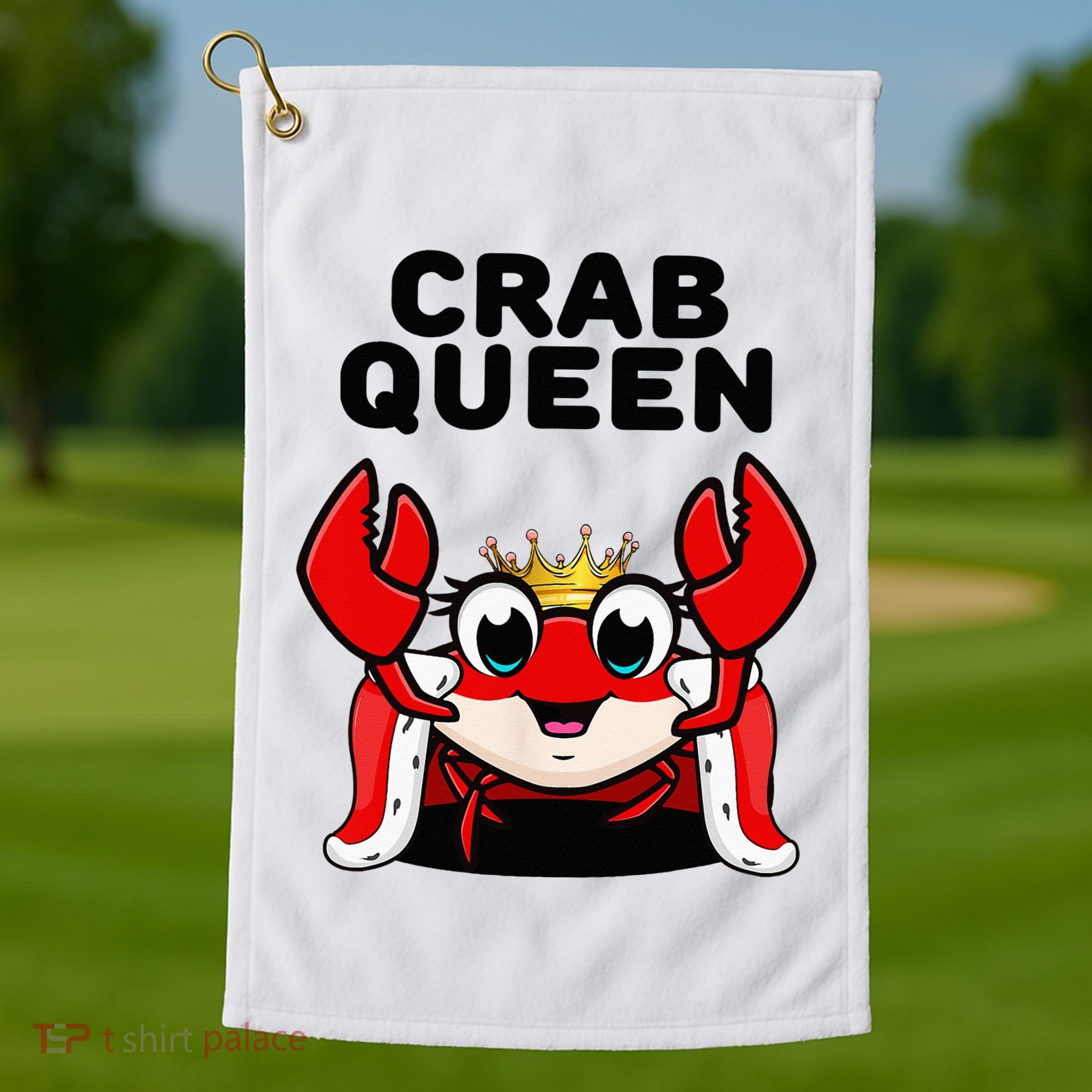 Crab Queen Crab Crab Golf Towel