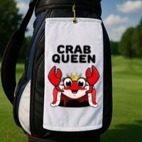 Crab Queen Crab Crab Golf Towel thumb 2