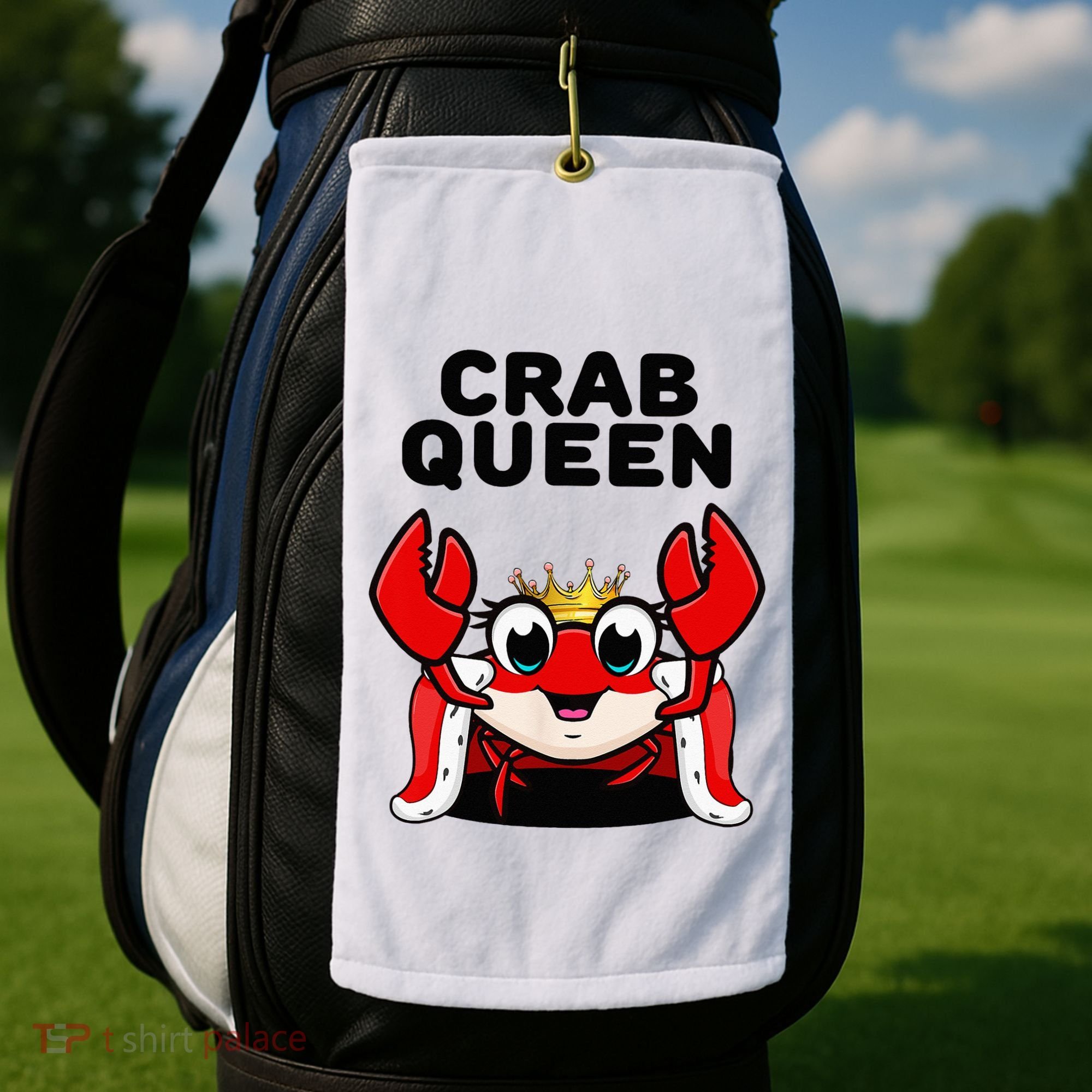 Crab Queen Crab Crab Golf Towel