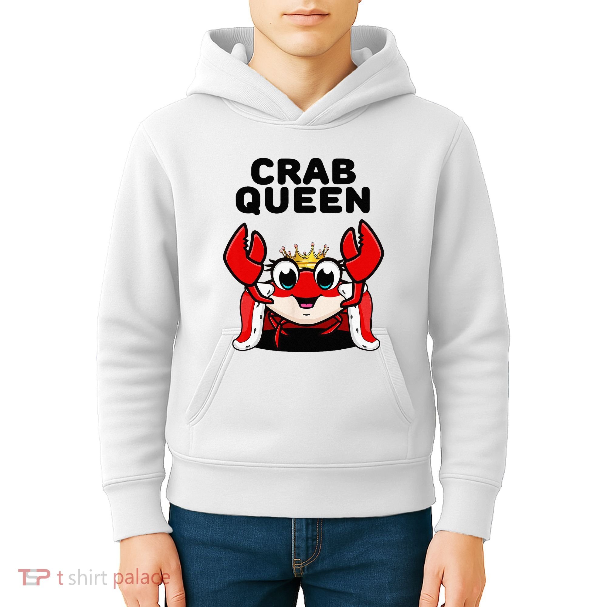 Crab Queen Crab Crab Kids Hoodie