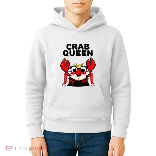 Crab Queen Crab Crab Kids Hoodie