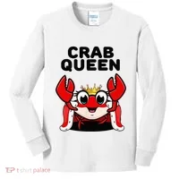Crab Queen Crab Crab Kids Long Sleeve Shirt thumb 0