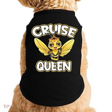 Cruise Queen Cruise Ship Cute Bee Design Beach Vacation Gift Doggie Tank