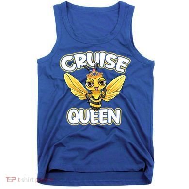Cruise Queen Cruise Ship Cute Bee Design Beach Vacation Gift Tank Top