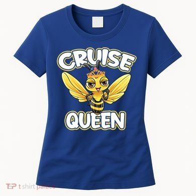 Cruise Queen Cruise Ship Cute Bee Design Beach Vacation Gift Women's T-Shirt