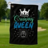 Cruising Queen Cruise Ship Gift Great Gift Golf Towel thumb 1