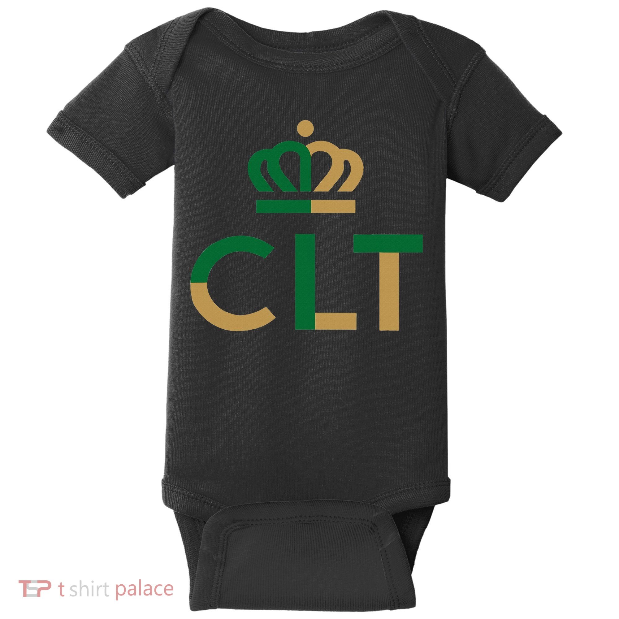 Charlotte Queen City Clt North Carolina Queen Crown Baby Bodysuit