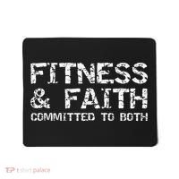 Christian Quote For Men Fitness & Faith Committed To Both Mousepad thumb 0