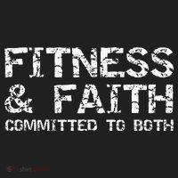 Christian Quote For Men Fitness & Faith Committed To Both Hat thumb 2