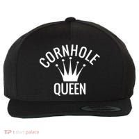 Cornhole Queen Gift Cornhole Champion Crown Gift Wool Snapback Cap thumb 0