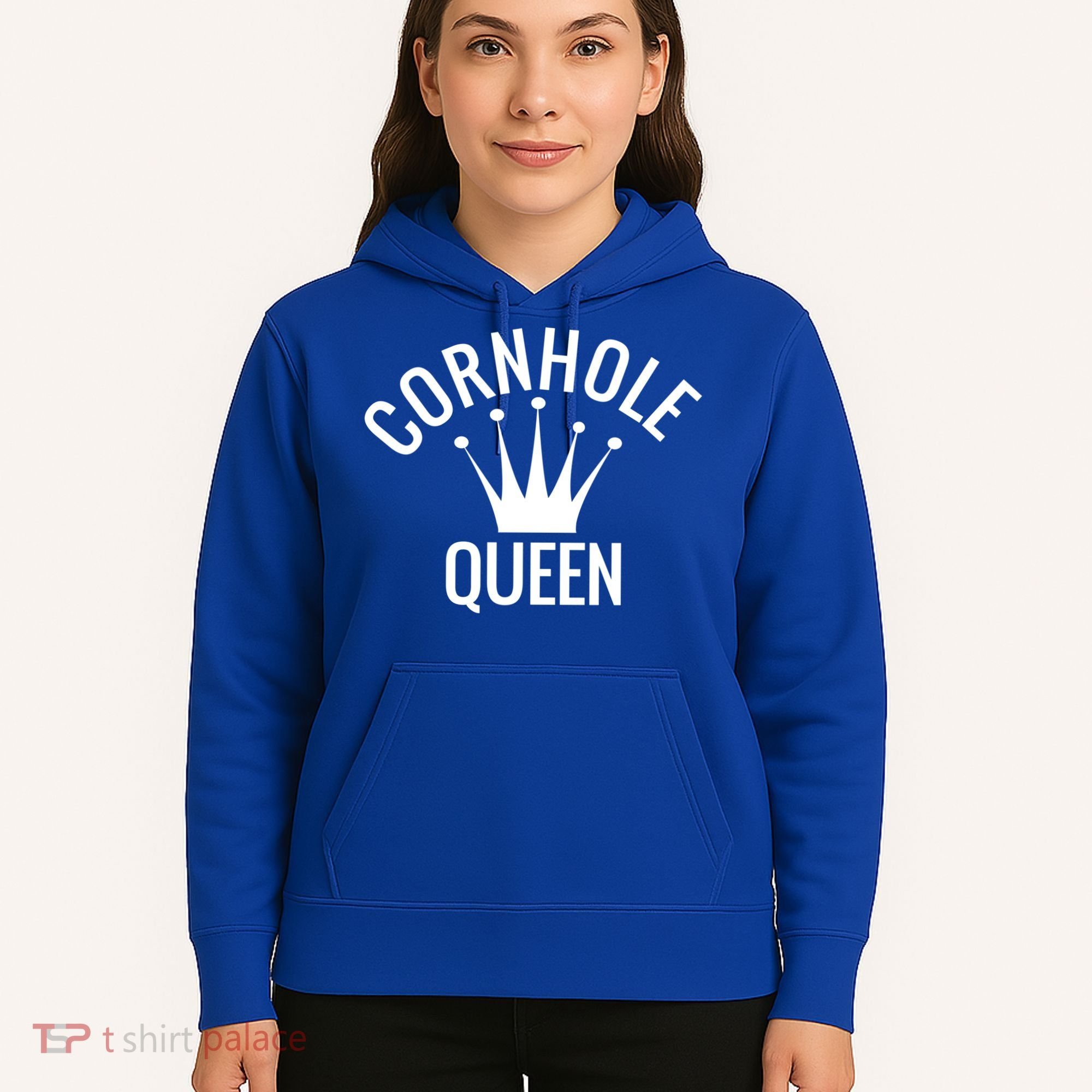 Cornhole Queen Gift Cornhole Champion Crown Gift Hoodie
