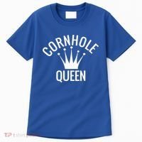 Cornhole Queen Gift Cornhole Champion Crown Gift Tall T-Shirt thumb 0