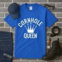 Cornhole Queen Gift Cornhole Champion Crown Gift Tall T-Shirt thumb 3